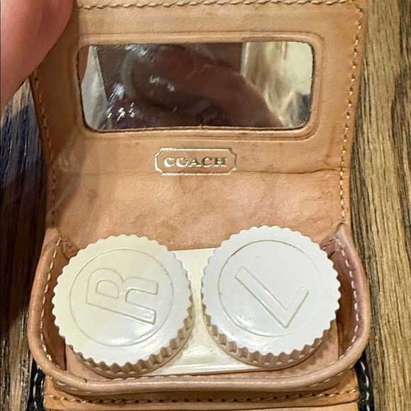 Coach Black Leather Contact Lens Case - Picture 6 of 7